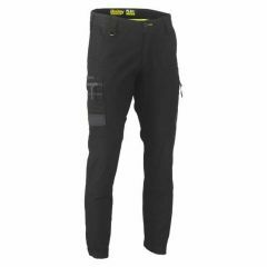 Bisley Stretch And Move™ Stretch Cargo Cuffed Pants _ Black