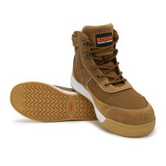 Bison Dune Low Cut Zip Side Lace Up Safety Boot_ Brown
