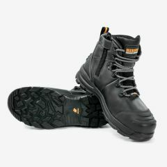 Bison Xt Ankle Lace Up Boot Zip Black