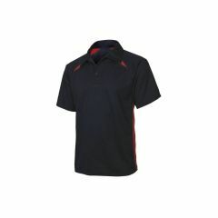 Biz Collection Adults Splice Polo Navy Red