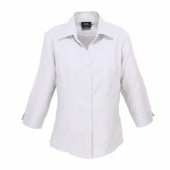 Biz Collection LB3600 Ladies Plain Oasis 3_4 Sleeve Shirt_ White