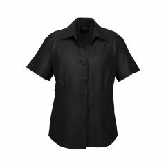 Biz Collection LB3601 Ladies Plain Oasis Short Sleeve Shirt_ Blac