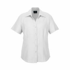 Biz Collection LB3601 Ladies Plain Oasis Short Sleeve Shirt_ Whit