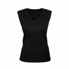Biz Collection LV619L Ladies Milano Wool Blend Vest_ Black