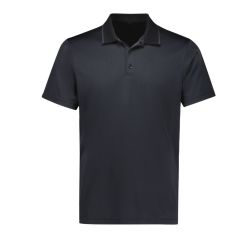 Biz Collection Mens Echo Short Sleeve Polo_ Black Graphite