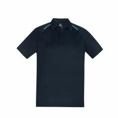 Biz Collection P012MS Mens Academy Short Sleeve Polo_ Navy_Teal