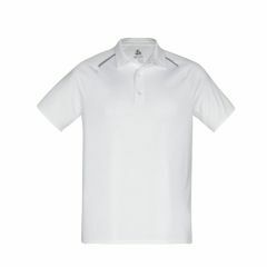 Biz Collection P012MS Mens Academy Short Sleeve Polo_ White_Silve