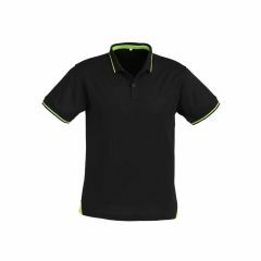 Biz Collection P226MS Mens Jet Polo 170gsm_ Black_Bright Green