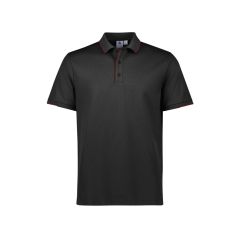 Biz Collection P313MS Mens Focus Short Sleeve Polo_ Black_Red