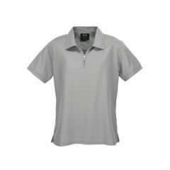 Biz Collection P3325 Ladies Micro Waffle Polo 170gsm_ Silver Grey