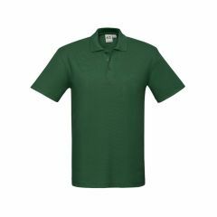 Biz Collection P400MS Mens Crew Polo Shirt_ Forest