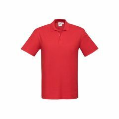 Biz Collection P400MS Mens Crew Polo Shirt_ Red