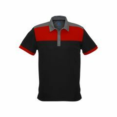 Biz Collection P500MS Mens Charger Polo_ Black_Red_Grey