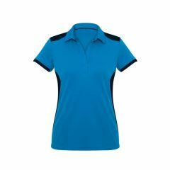 Biz Collection P705LS Ladies Rival Polo_ Cyan_Navy