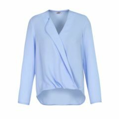 Biz Collection S014LL Ladies Lily Hi_Lo Blouse_ Ice Blue