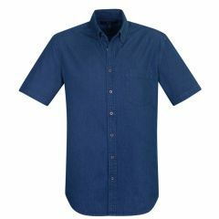 Biz Collection S017MS Mens Indie Short Sleeve Shirt_ Dark Blue