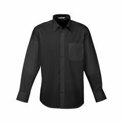 Biz Collection S10510 Mens Long Sleeve Base Shirt_ Black