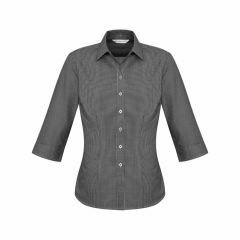 Biz Collection S716LT Ladies Ellison 3_4 Sleeve Shirt_ Black