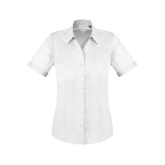Biz Collection S770LS Ladies Monaco Short Sleeve Shirt_ White
