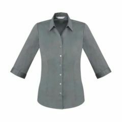 Biz Collection S770LT Ladies Monaco 3_4 Sleeve Shirt_ Platinum