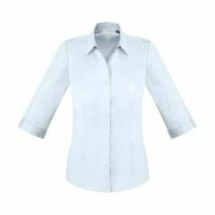 Biz Collection S770LT Ladies Monaco 3_4 Sleeve Shirt_ White