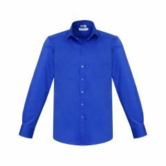 Biz Collection S770ML Mens Monaco Long Sleeve Shirt_ Electric Blu