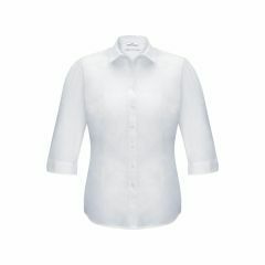 Biz Collection S812LT Ladies Euro 3_4 Sleeve Shirt_ White