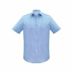 Biz Collection S812MS Mens Euro Short Sleeve Shirt_ Blue