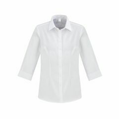 Biz Collection S912LT Ladies Regent ¾ Sleeve Shirt_ White