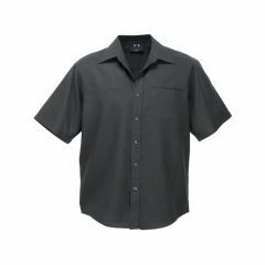 Biz Collection SH3603 Mens Plain Oasis Short Sleeve Shirt_ Charco