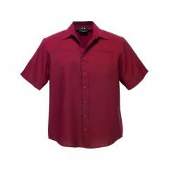 Biz Collection SH3603 Mens Plain Oasis Short Sleeve Shirt_ Cherry
