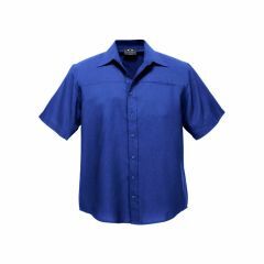 Biz Collection SH3603 Mens Plain Oasis Short Sleeve Shirt_ Electr