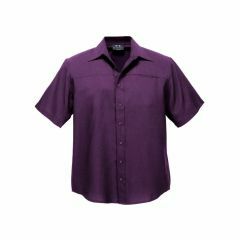 Biz Collection SH3603 Mens Plain Oasis Short Sleeve Shirt_ Grape