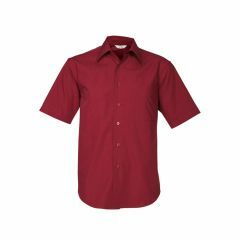 Biz Collection SH715 Mens Metro Short Sleeve Shirt_ Cherry