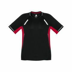 Biz Collection T701MS Mens Renegade Short Sleeve Tee_ Black_Red_S