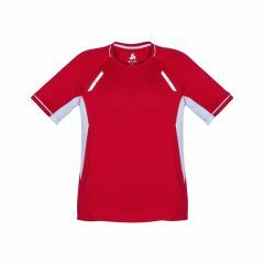 Biz Collection T701MS Mens Renegade Short Sleeve Tee_ Red_White_S