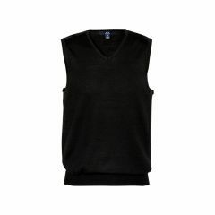 Biz Collection WV619M Mens Milano Wool Blend Vest_ Black