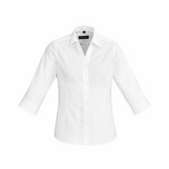 Biz Corporates 40311s Hudson Ladies 3_4 Sleeve Shirt_ White