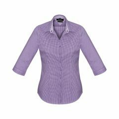 Biz Corporates 42511 Womens Newport 3_4 Sleeve Shirt_ Purple Reig