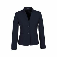 Biz Corporates 64013s Ladies Short Jacket With Reverse Lapel_ Nav