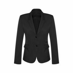 Biz Corporates 64019 Ladies 2 Button Mid Length Jacket_ Black