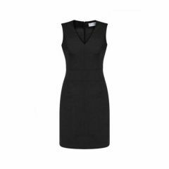 Biz Corporates Comfort Wool Stretch Ladies Short Sleeve Shift Dress Black