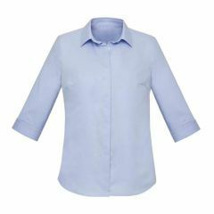 Biz Corporates RS968LTs Womens Charlie 3_4 Sleeve Shirt_ Blue Cha