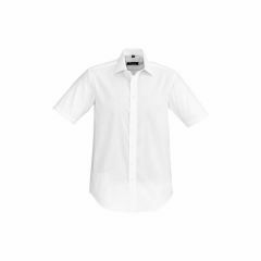 Biz Hudson Mens Short Sleeve Shirt White