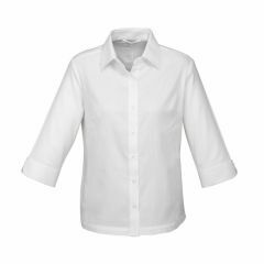 Biz Ladies Luxe 3_4 Sleeve Shirt White
