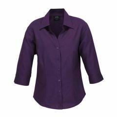 Biz Ladies Plain Oasis 3_4 Sleeve Shirt Grape
