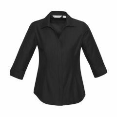 Biz Ladies Preston 3_4 Sleeve Shirt Black