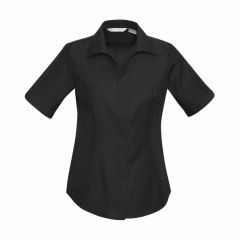 Biz Ladies Preston Short Sleeve Shirt Black
