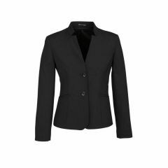 Biz Ladies Short Jacket with Reverse Lapel Black