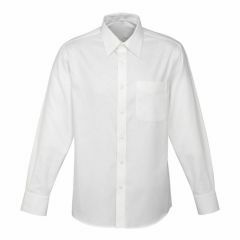 Biz Mens Luxe Long Sleeve Shirt White